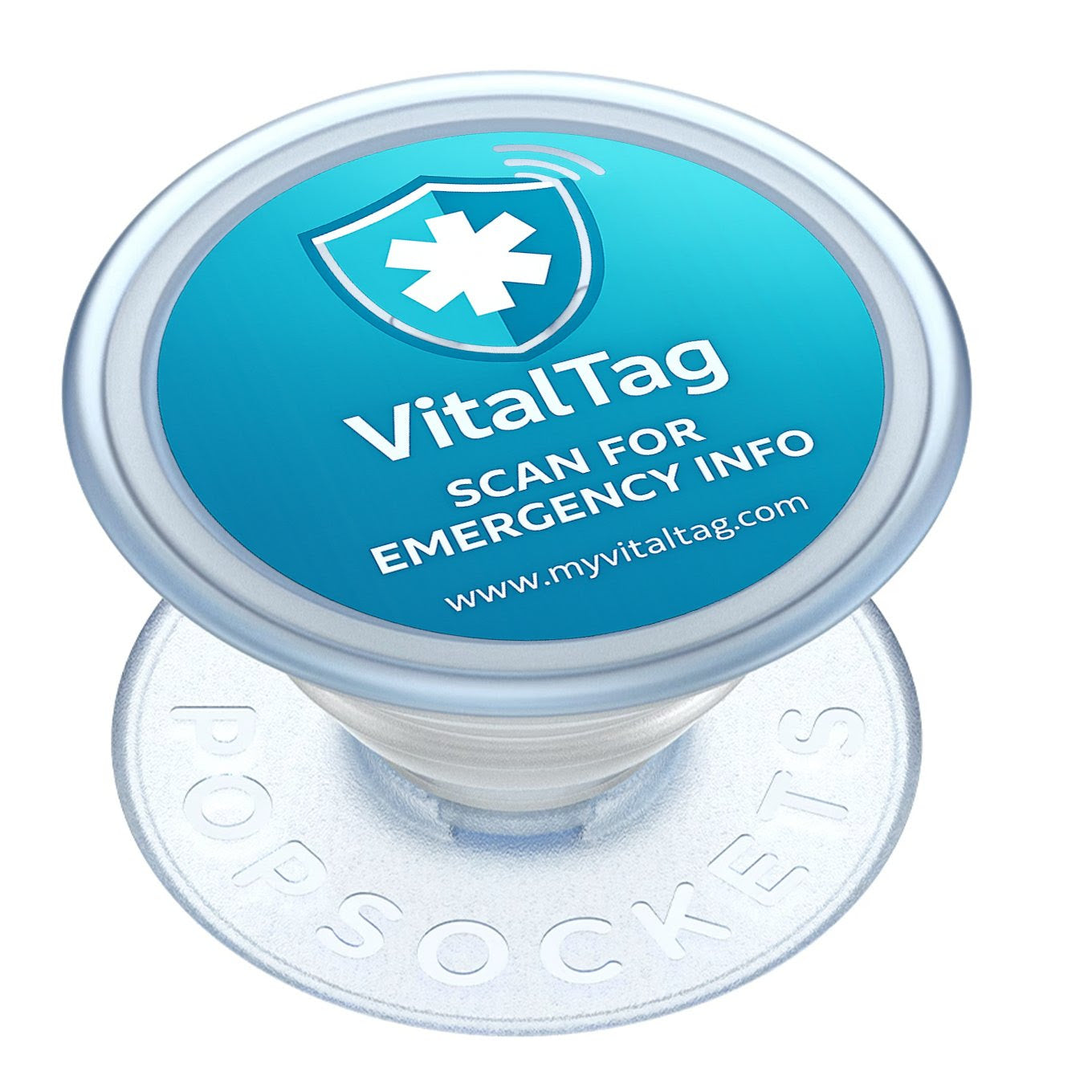 VitalTag™ SmartGrip – NFC Emergency PopSocket